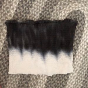 black and white tube top